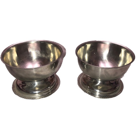 Vintage LION GENERAL 18/8 Footed‎ Stainless Steel Bowl # 1699 Japan Set Of 2 - Picture 2 of 9